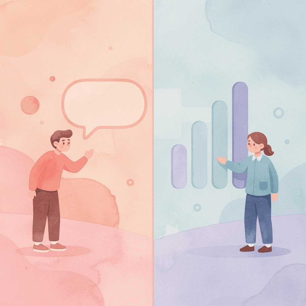 Split scene illustration comparing traditional office hiring versus remote hiring approaches