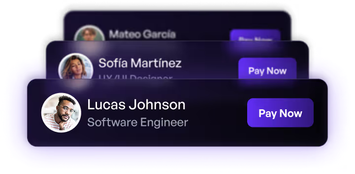 Paying global team members individually from one place - remote hiring data
