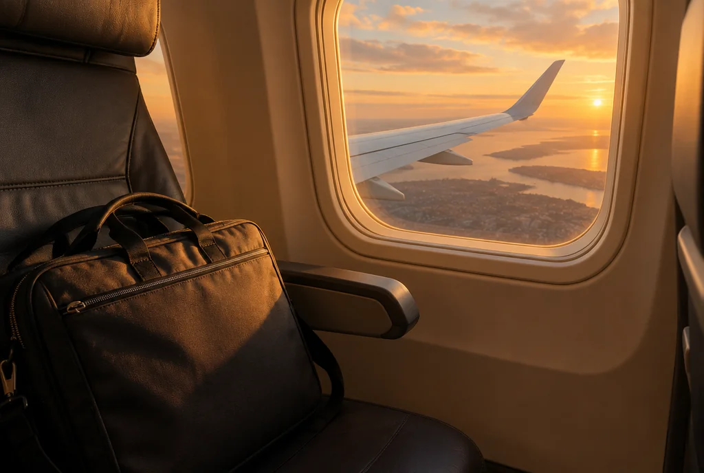 View from an airplane window