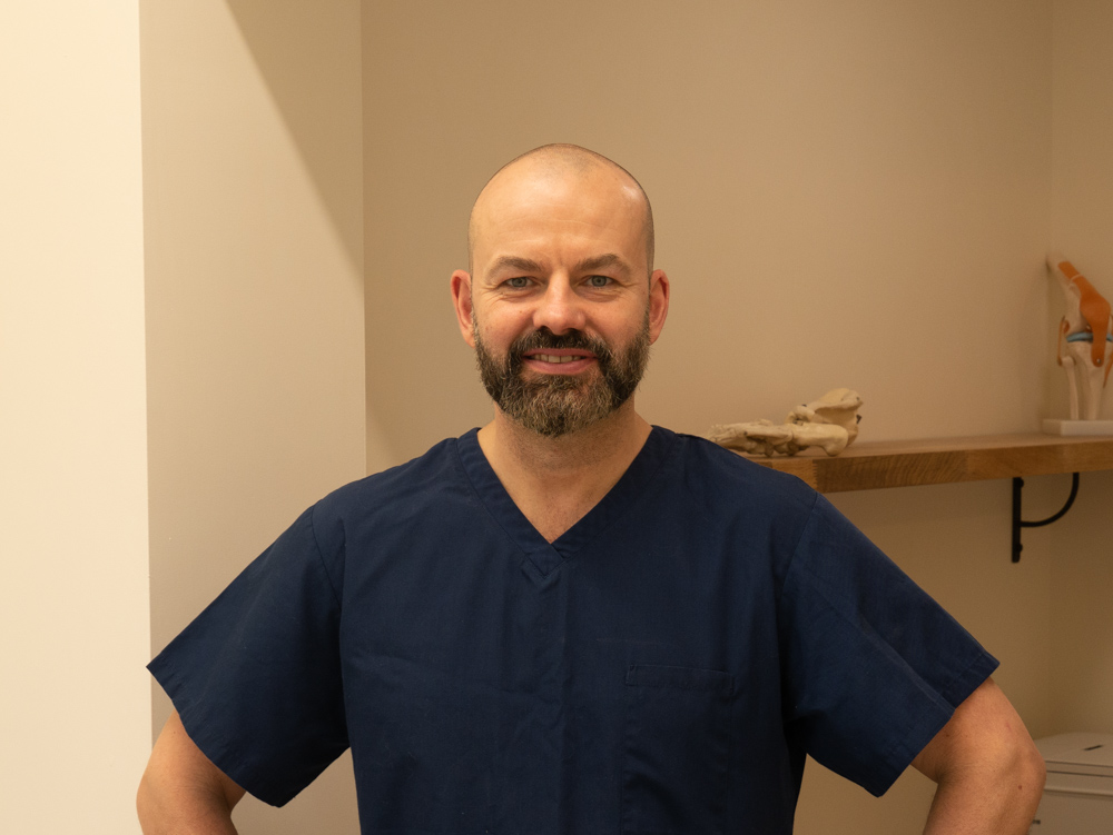 Matt in the new podiatry practice.