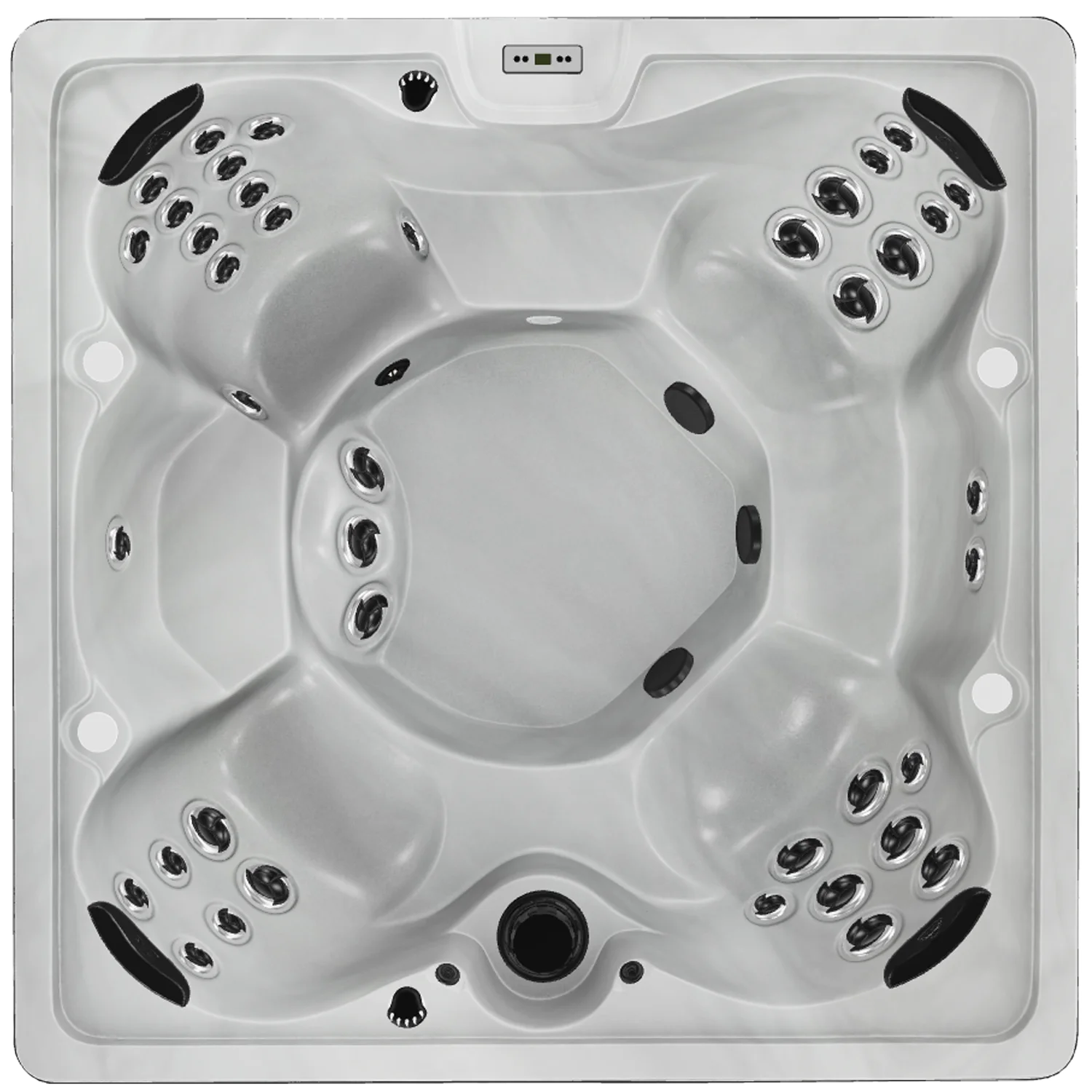 Orion 40 massasjebad sett ovenfra