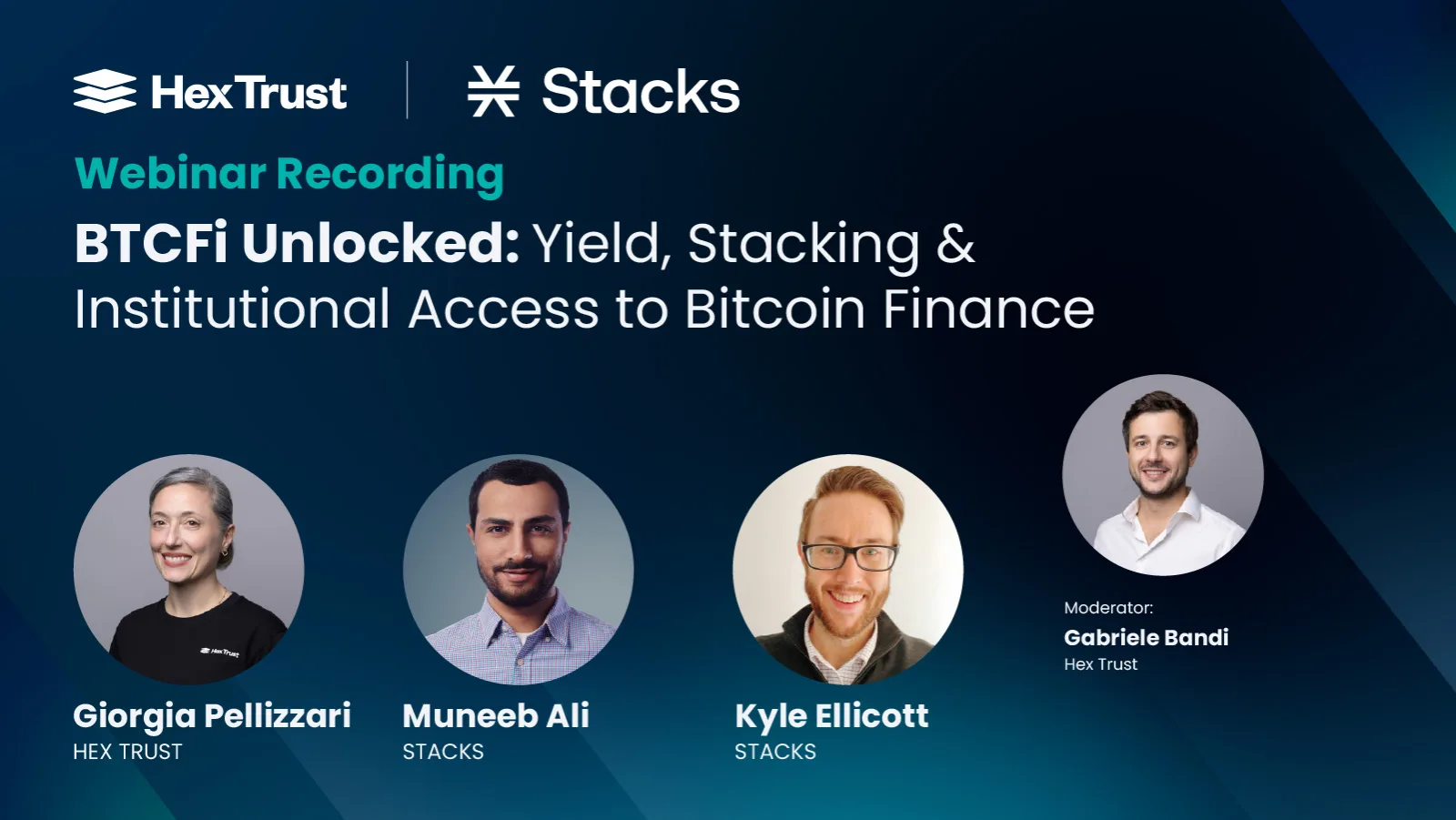Webinar: BTCFi Unlocked: Yield, Stacking & Institutional Access to Bitcoin Finance