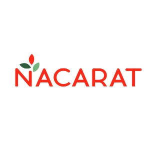 NACARAT brand logo with stylized red and green leaf design above the letter N.