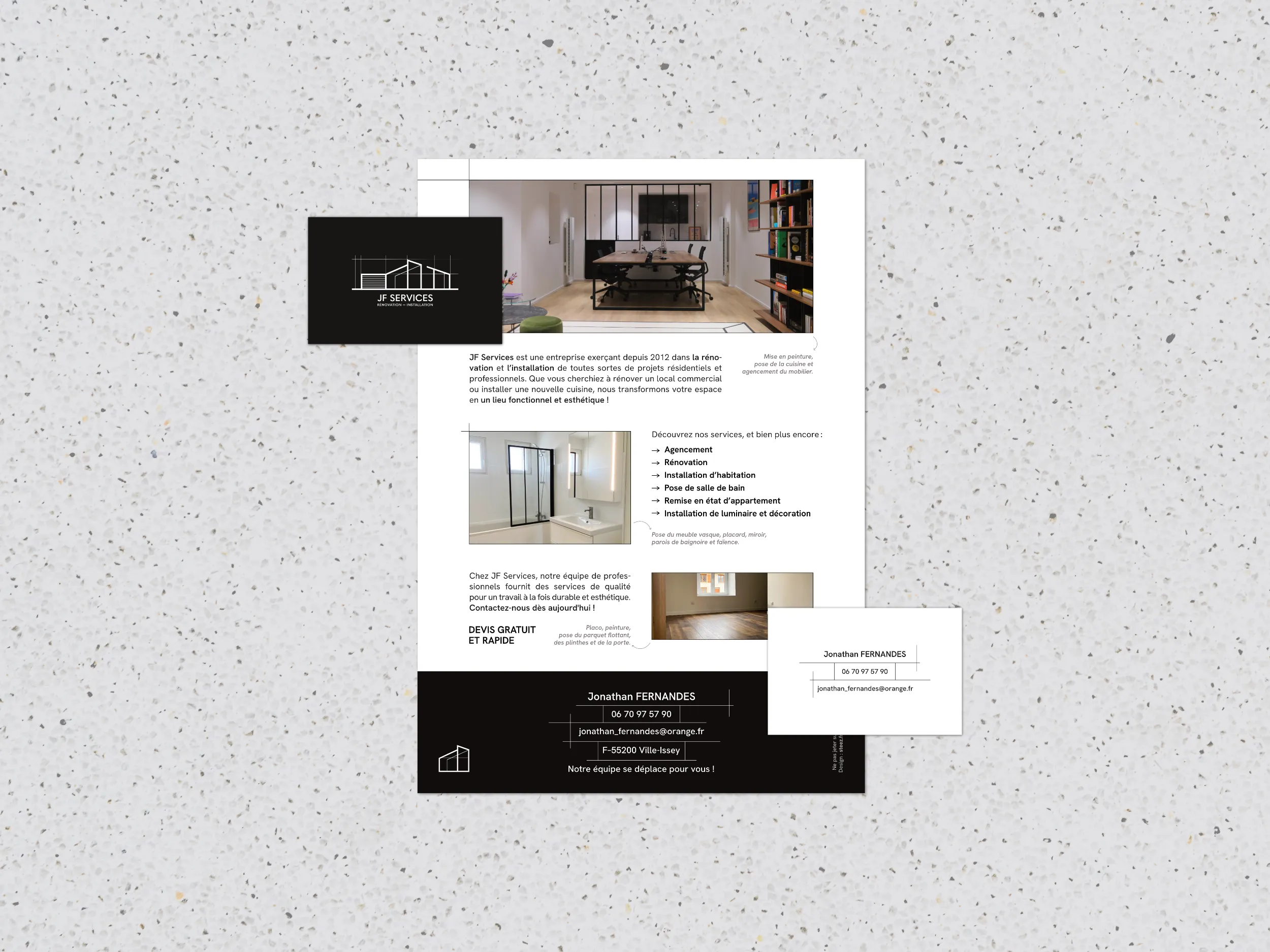 Flyer de JF Services, Jonathan Fernandes, réalisé par steez