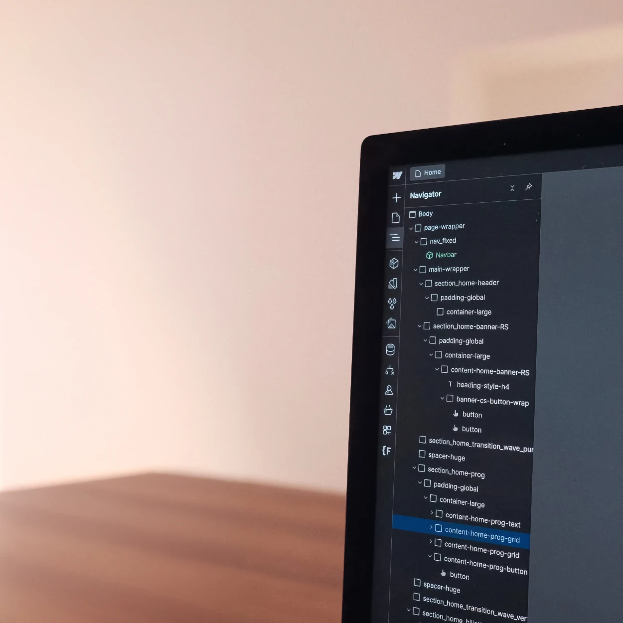 Webflow interface