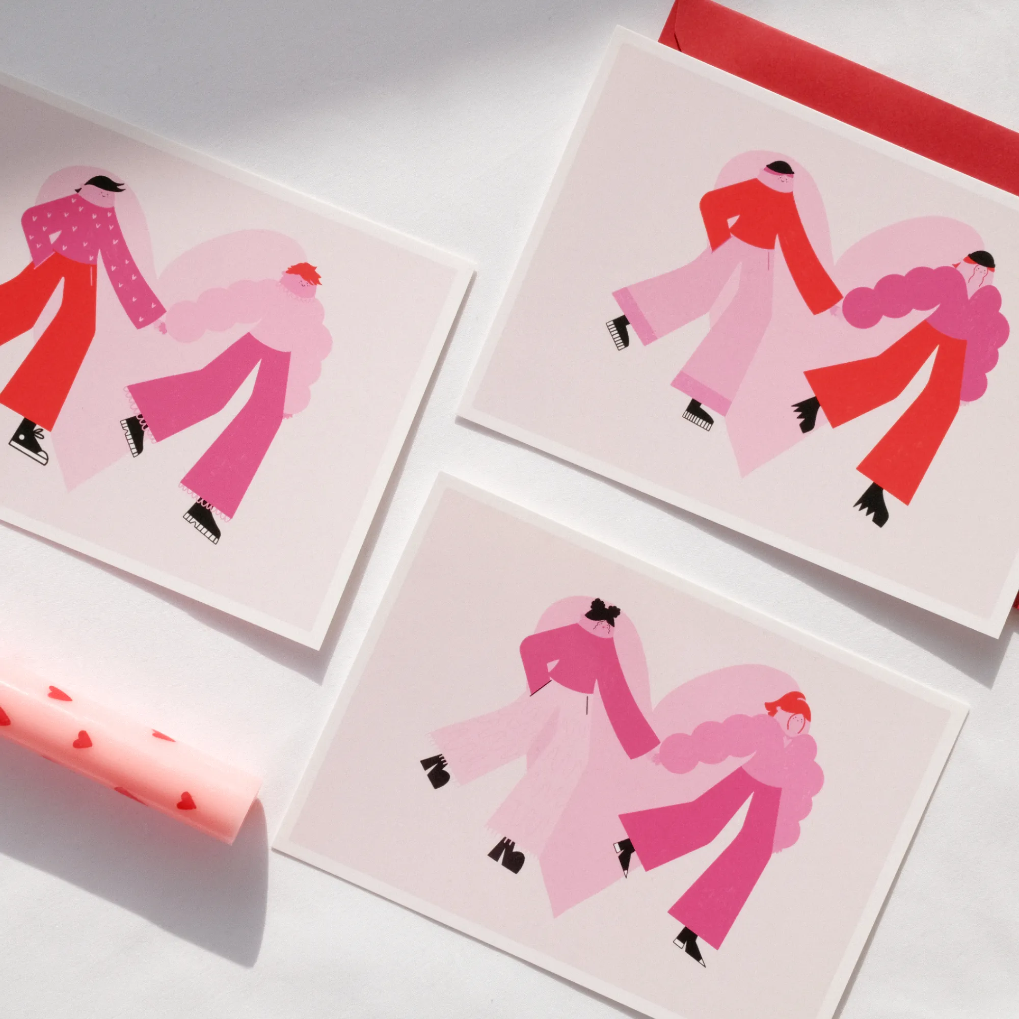 Cartes de Saint-Valentin illustrée par Cécilia