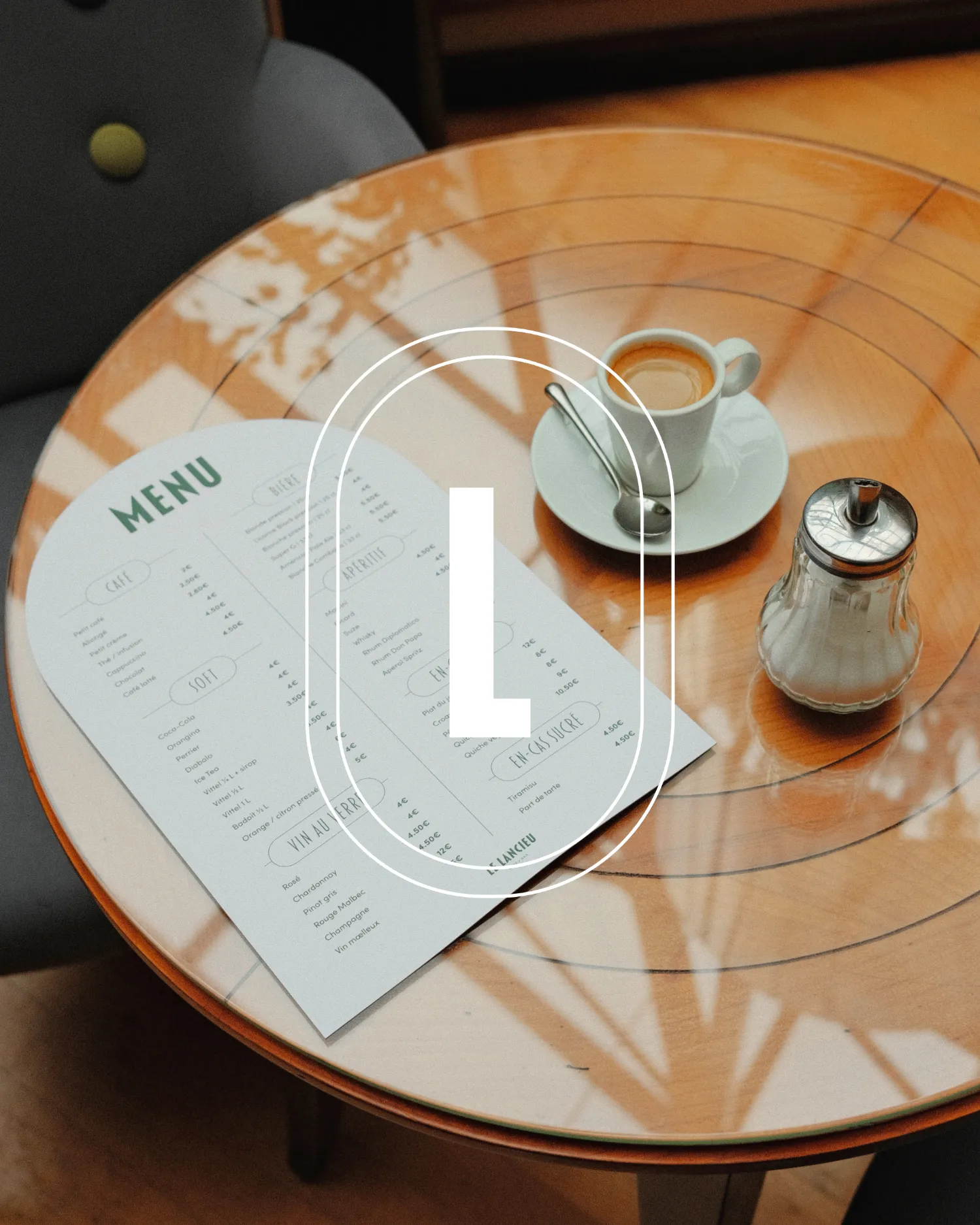Identité visuelle pour le café Le Lancieu à Metz