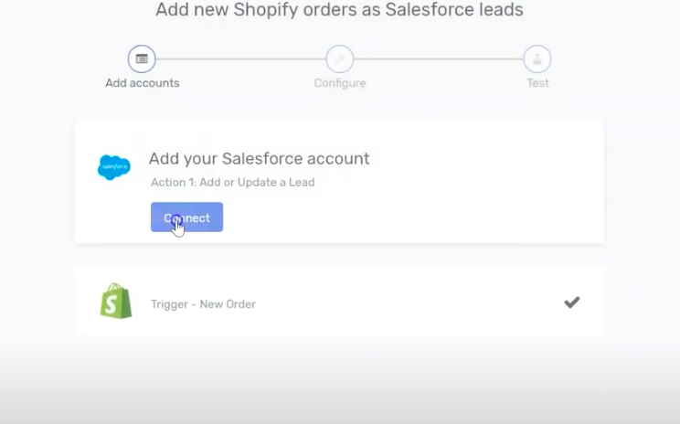 Connect salesforce account