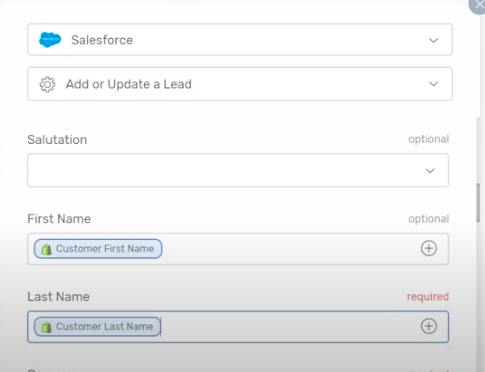 Customize the Shopify orders as leads