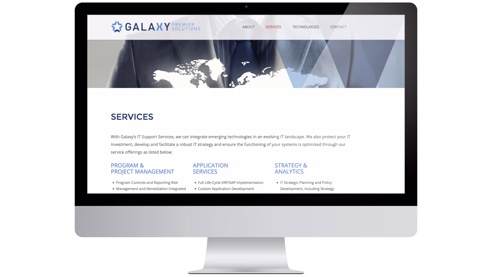 Galaxy Premier Solutions screen 2