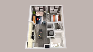 One Bedroom Plan