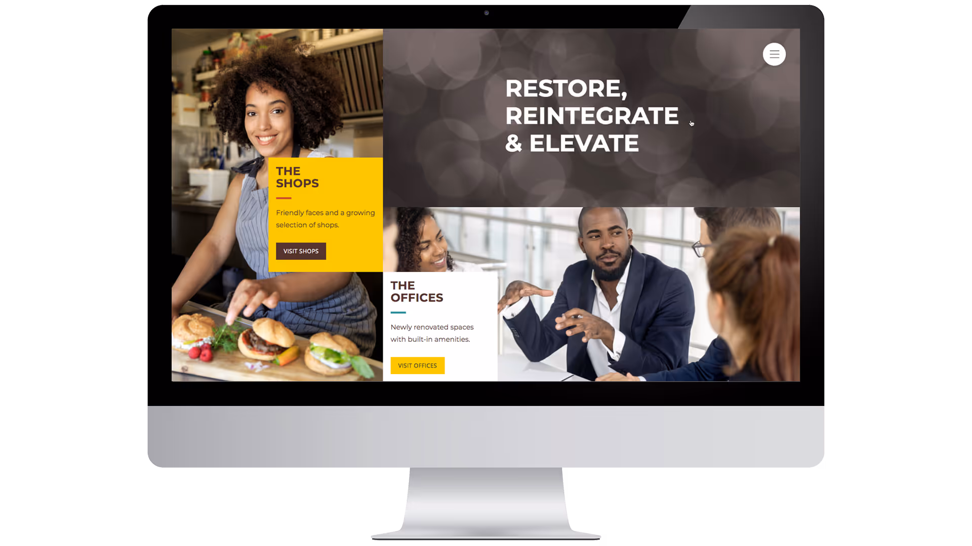 The Shops at Penn Branch website directory page showing retail tenants
