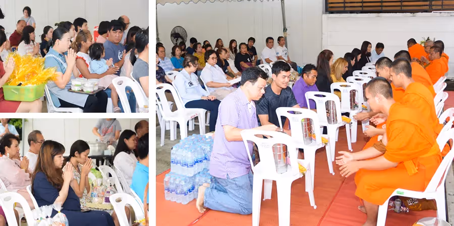 กิจกรรมทำบุญตักบาตร ที่โครงการโคราซอน ประชาชื่น