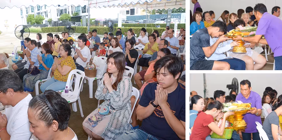 กิจกรรมทำบุญตักบาตร ที่โครงการโคราซอน ประชาชื่น