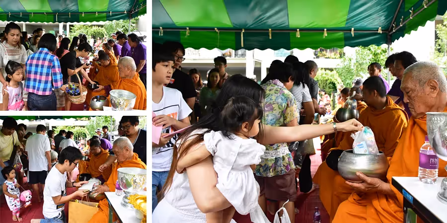 กิจกรรมทำบุญตักบาตร ที่โครงการซิกเนเจอร์ รามอินทรา