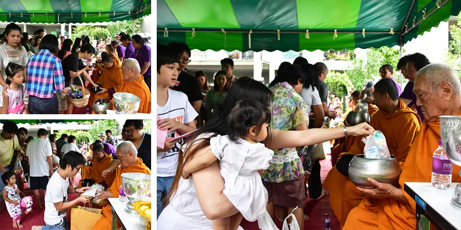 กิจกรรมทำบุญตักบาตร ที่โครงการซิกเนเจอร์ รามอินทรา