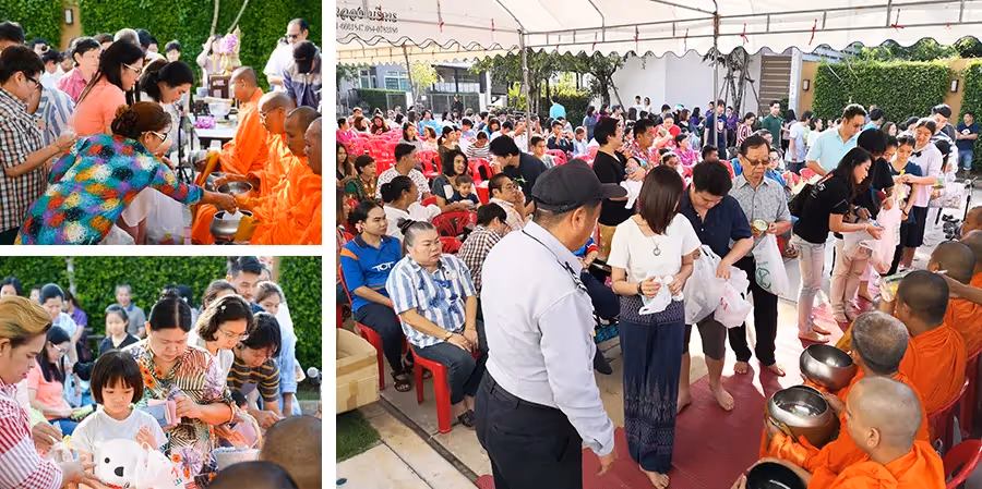 กิจกรรมทำบุญตักบาตรที่โครงการซิตี้เซนส์ พระราม 2-ท่าข้าม