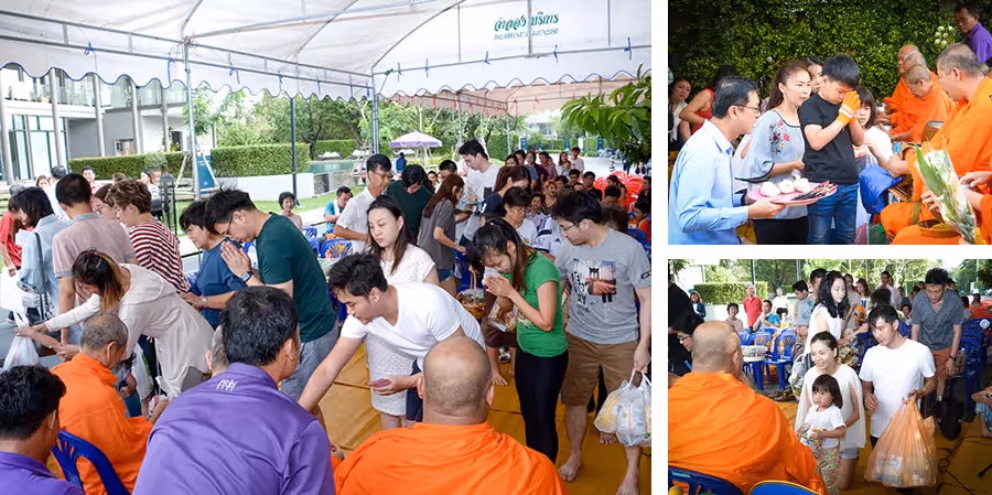กิจกรรมทำบุญตักบาตร ที่โครงการปริญญ์ สาทร – ราชพฤกษ์