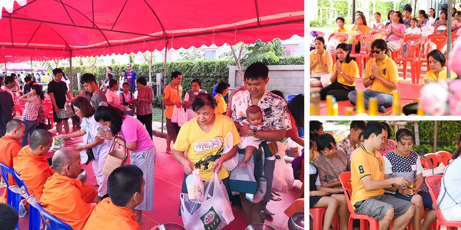 กิจกรรมทำบุญตักบาตร ที่โครงการอิคอนเนเจอร์ พระราม 2 - เทียนทะเล