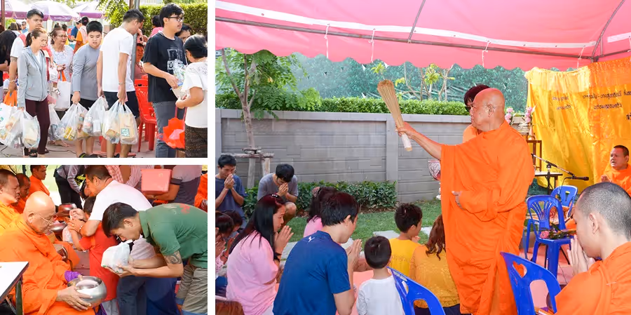 กิจกรรมทำบุญตักบาตร ที่โครงการอิคอนเนเจอร์ พระราม 2 - เทียนทะเล