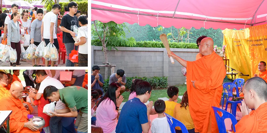 กิจกรรมทำบุญตักบาตร ที่โครงการอิคอนเนเจอร์ พระราม 2 - เทียนทะเล