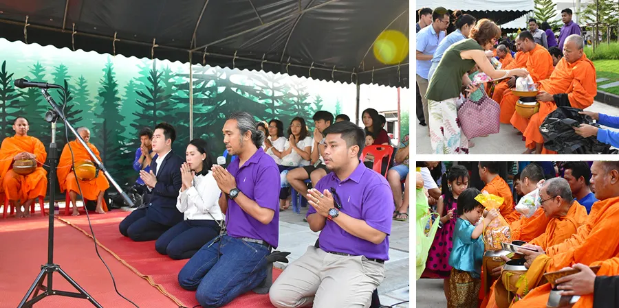 กิจกรรมทำบุญตักบาตร และพิธีตั้งศาลท่านท้าวมหาพรหม และศาลเจ้าที่ ตา, ยาย ณ โครงการซิตี้เซนส์ พระราม 2-ท่าข้าม