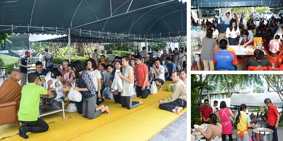 กิจกรรมทำบุญตักบาตร ที่โครงการเซล รัตนาธิเบศร์