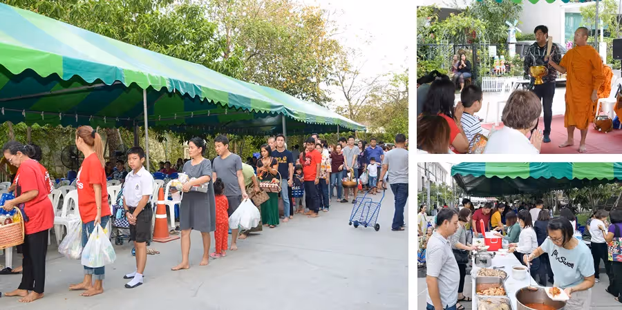 กิจกรรมทำบุญตักบาตร ที่โครงการซิกเนเจอร์ รามอินทรา