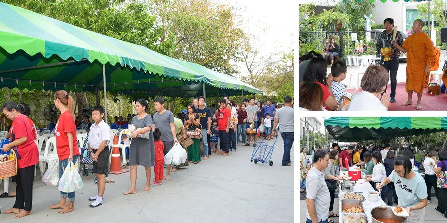 กิจกรรมทำบุญตักบาตร ที่โครงการซิกเนเจอร์ รามอินทรา