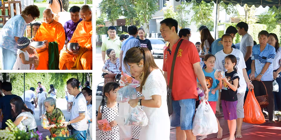 กิจกรรมทำบุญตักบาตร ที่โครงการซีรีน พระราม 2-ท่าข้าม