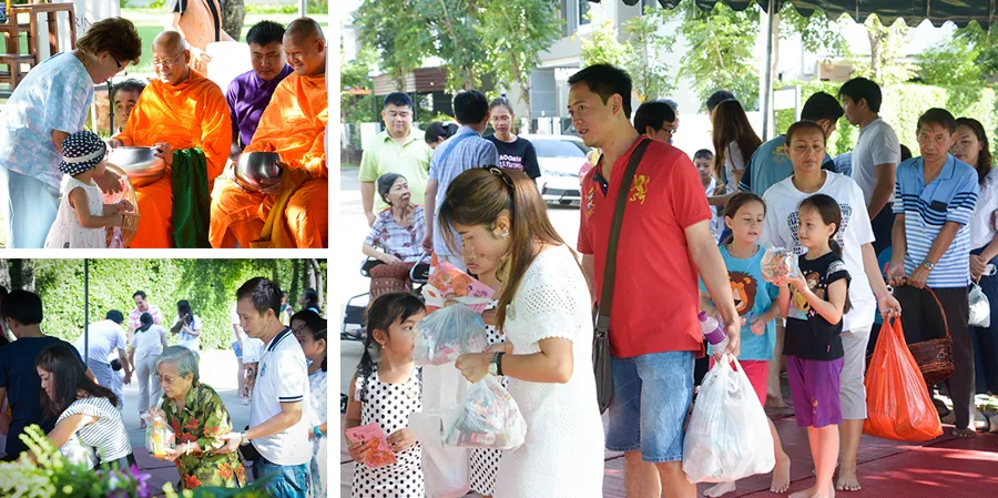 กิจกรรมทำบุญตักบาตร ที่โครงการซีรีน พระราม 2-ท่าข้าม