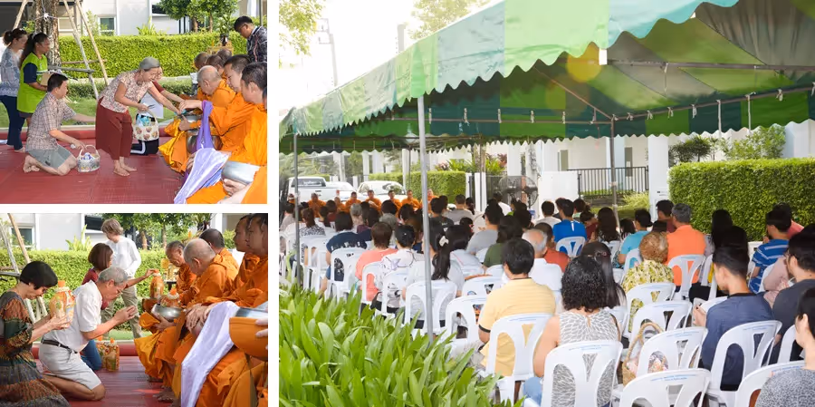 กิจกรรมทำบุญตักบาตร ที่โครงการอิคอนเนเจอร์ รามอินทรา