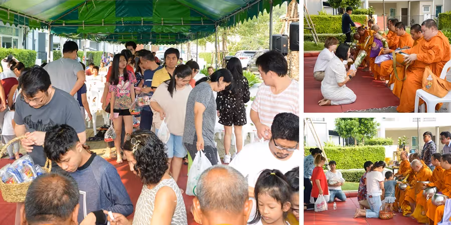 กิจกรรมทำบุญตักบาตร ที่โครงการอิคอนเนเจอร์ รามอินทรา