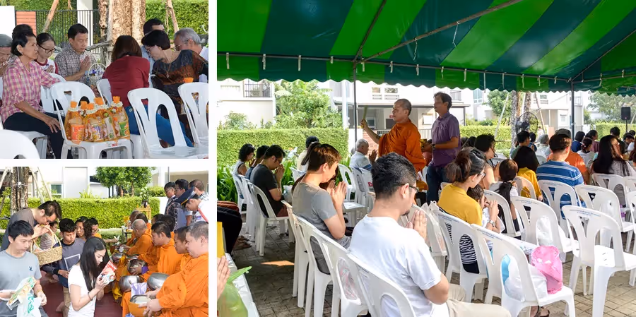 กิจกรรมทำบุญตักบาตร ที่โครงการอิคอนเนเจอร์ รามอินทรา