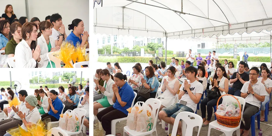กิจกรรมทำบุญตักบาตร ที่โครงการโคราซอน ประชาชื่น