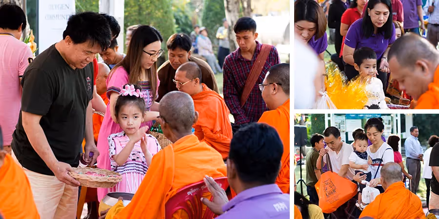 กิจกรรมทำบุญตักบาตร ที่โครงการซีรีน พระราม 2 - ท่าข้าม