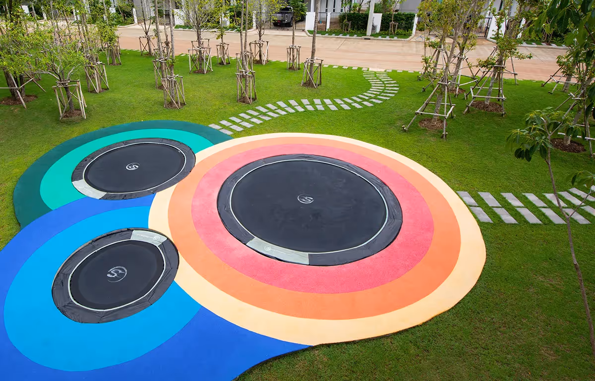 TRAMPOLINE PARK เครื่องเล่นสำหรับกระโดด ช่วยพัฒนากล้ามเนื้อ ทาวน์โฮม สาย 5