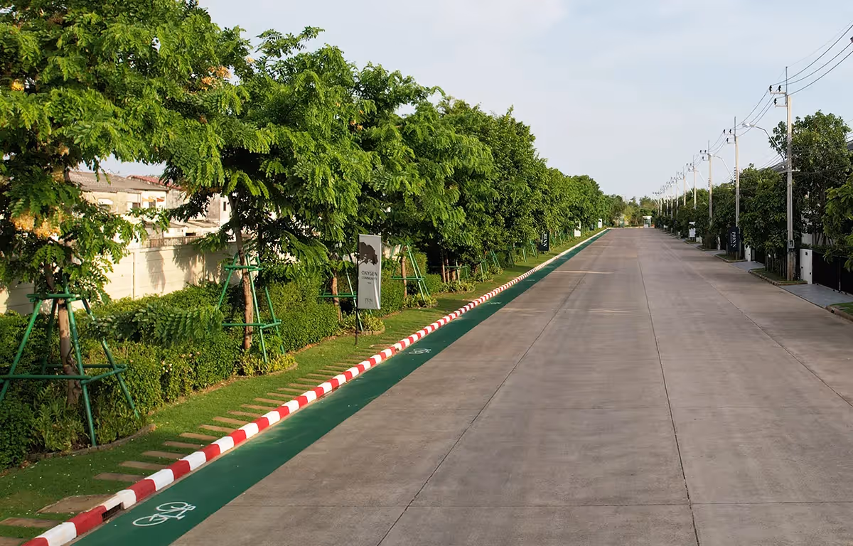 BIKE LANE & JOG LANE รองรับการออกกำลังกายเบาๆ ผ่อนคลายทุกการเคลื่อนไหว บ้านเดี่ยว ปริญญ์ เพชรเกษม 69