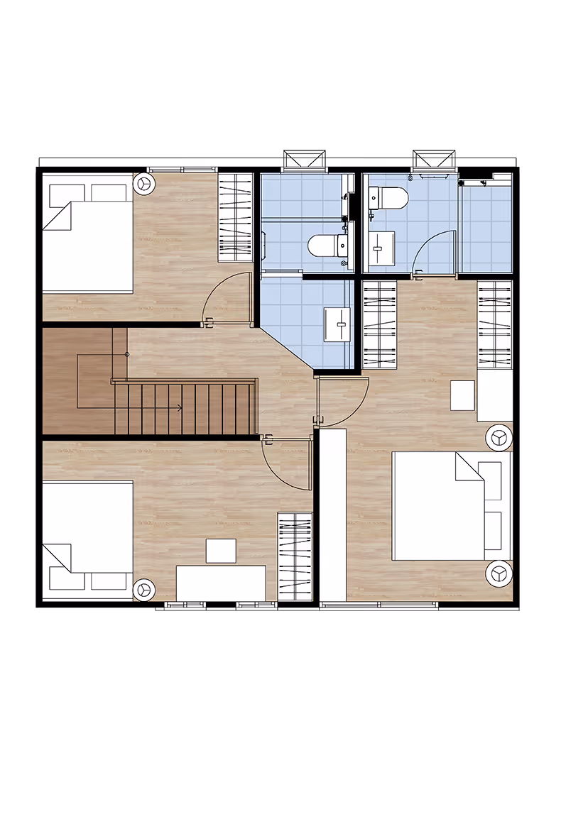 4 ห้องนอน 3 ห้องน้ำ 2 ที่จอดรถ