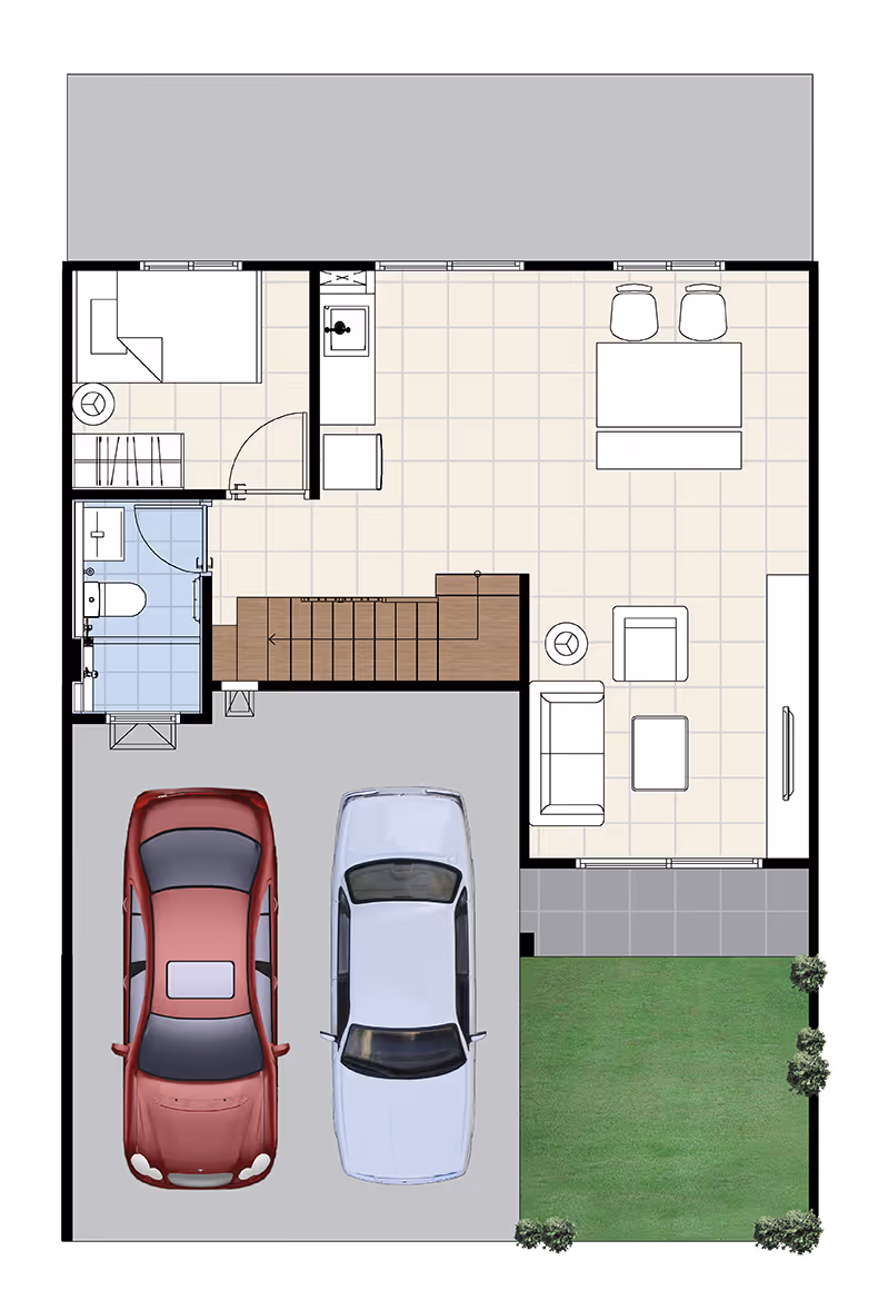 4 ห้องนอน 3 ห้องน้ำ 2 ที่จอดรถ