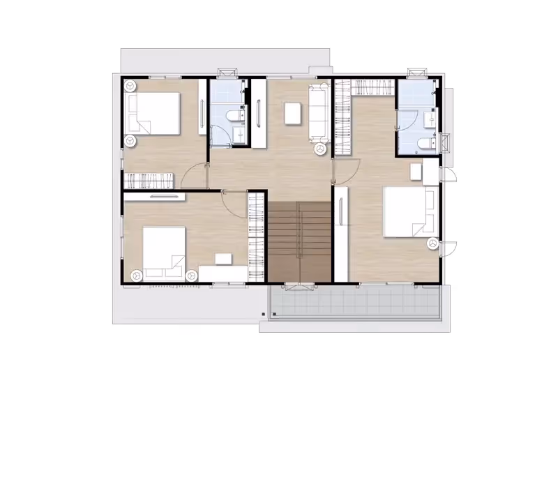 3ห้องนอน 2ห้องน้ำ และพื้นที่อเนกประสงค์