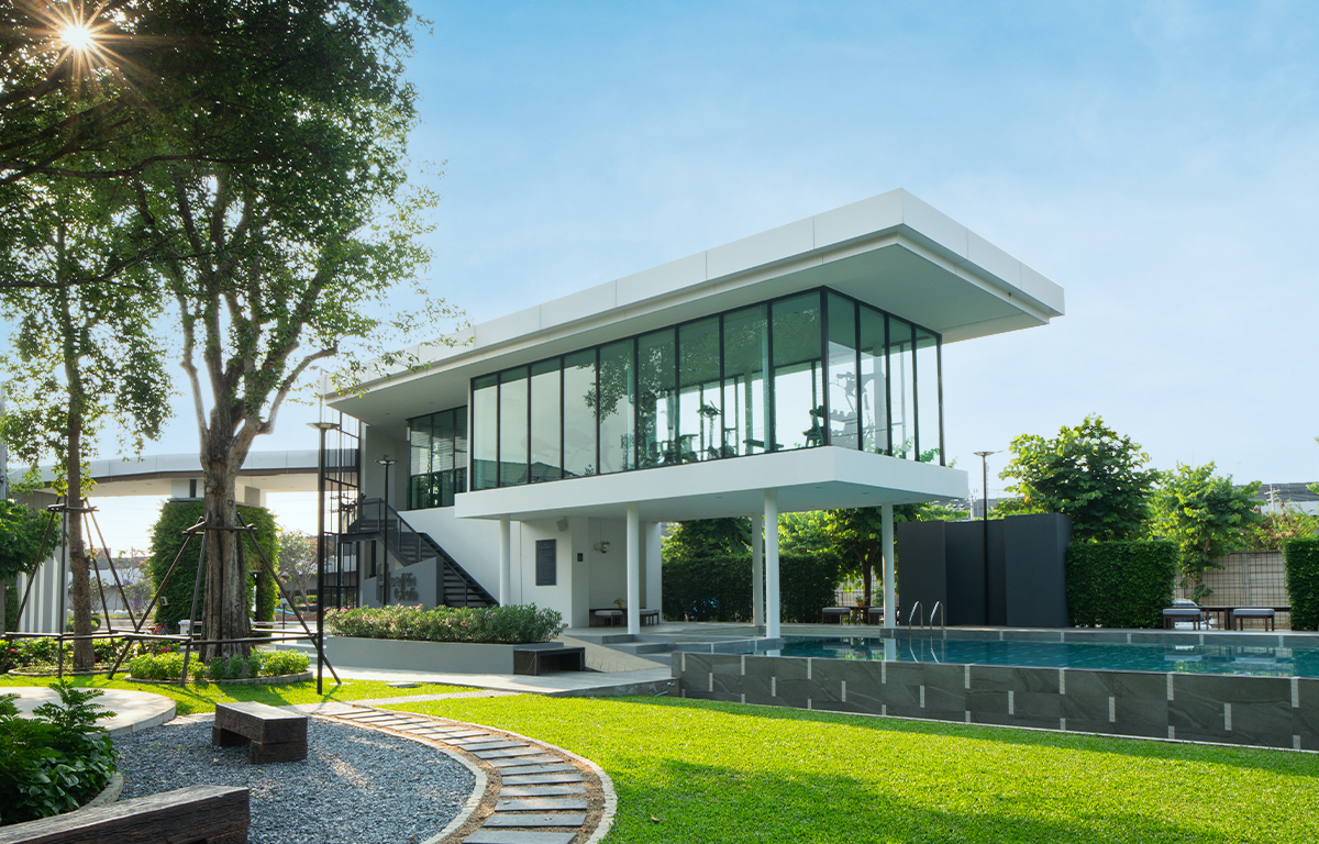 SWIMMING POOL สระว่ายน้ำระบบเกลือ แยกสระเด็ก สระผู้ใหญ่ บ้านเดี่ยว ราชพฤกษ์