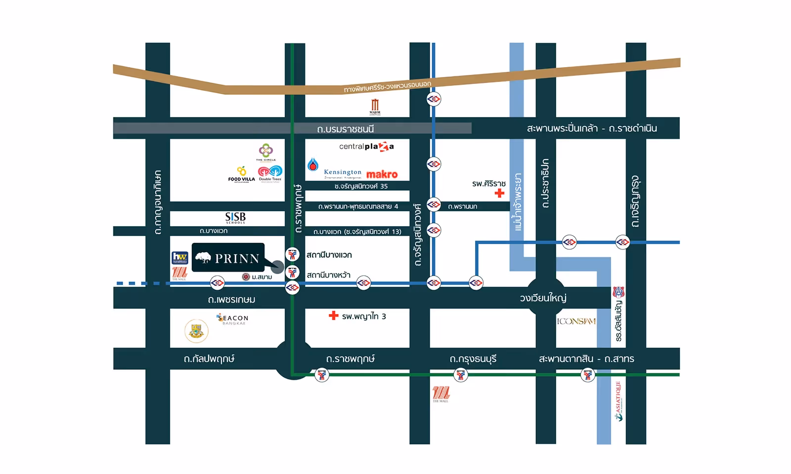 Parin Sathorn - Ratchaphruek near BTS & MRT Bang Wa Station and Srirat-Wong Outer Ring Expressway