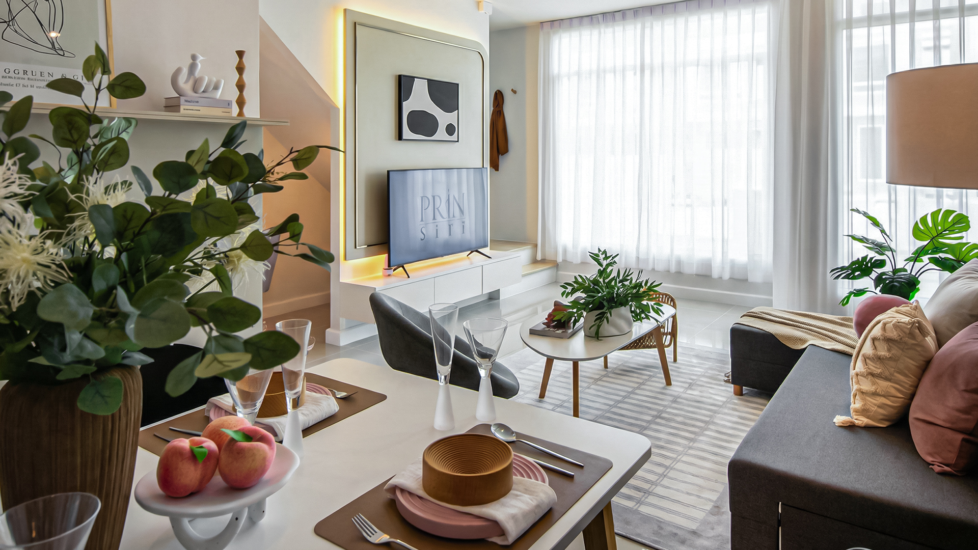 ห้องรับแขก ทาวน์โฮมซิตี้เซนส์ พลัส พระราม 2 - ท่าข้าม