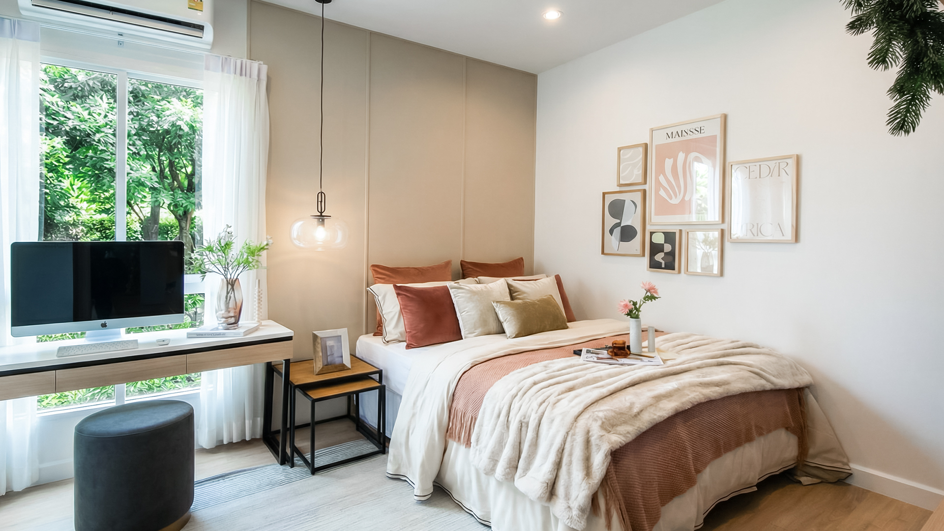 ห้องนอนเตียง 2 ชั้น ที่ตกแต่งให้เข้ากับการใช้งานของเด็กๆ ทาวน์โฮมซิตี้เซนส์ พลัส พระราม 2 - ท่าข้าม