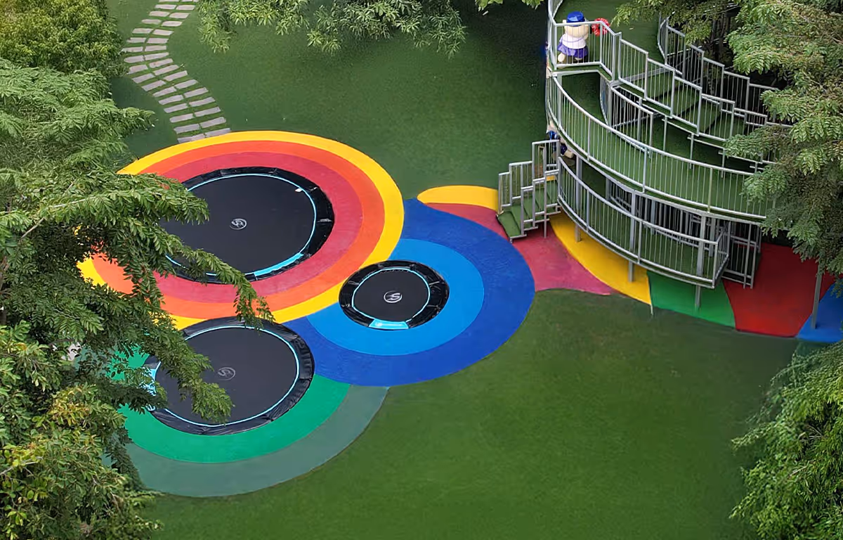 TRAMPOLINE PARK เครื่องเล่นสำหรับกระโดด ช่วยพัฒนากล้ามเนื้อ ทาวน์โฮม สาย 5