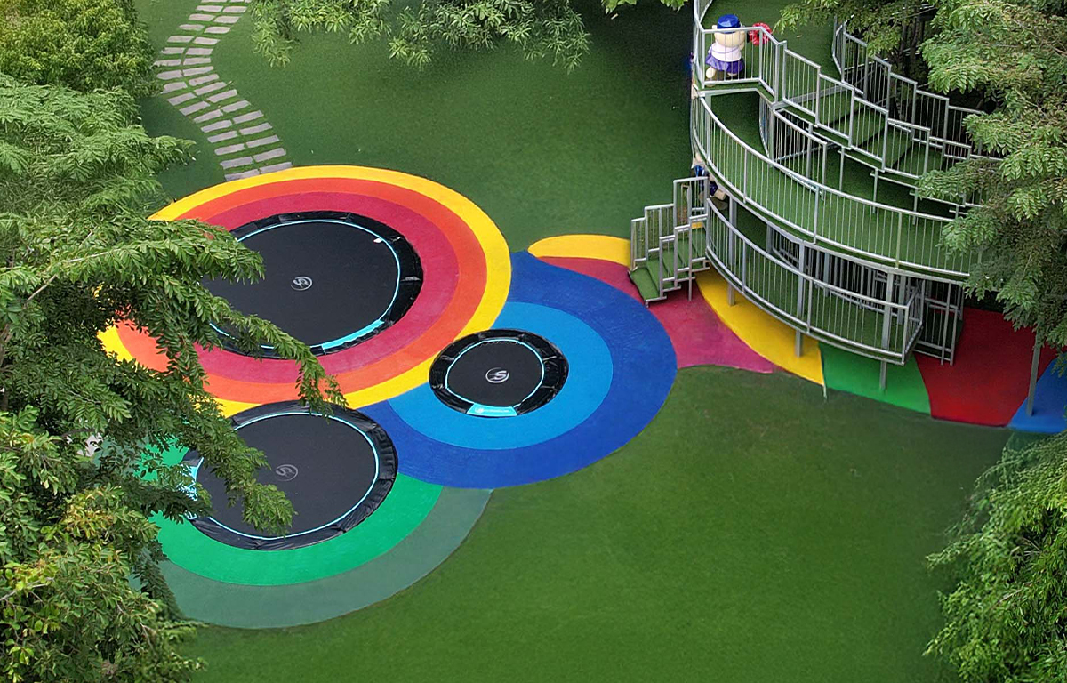 TRAMPOLINE PARK เครื่องเล่นสำหรับกระโดด ช่วยพัฒนากล้ามเนื้อ ทาวน์โฮม สาย 5