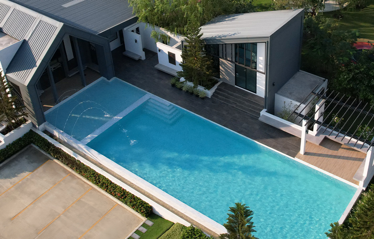 SWIMMING POOL สระว่ายน้ำระบบเกลือแยกสระเด็กสระผู้ใหญ่