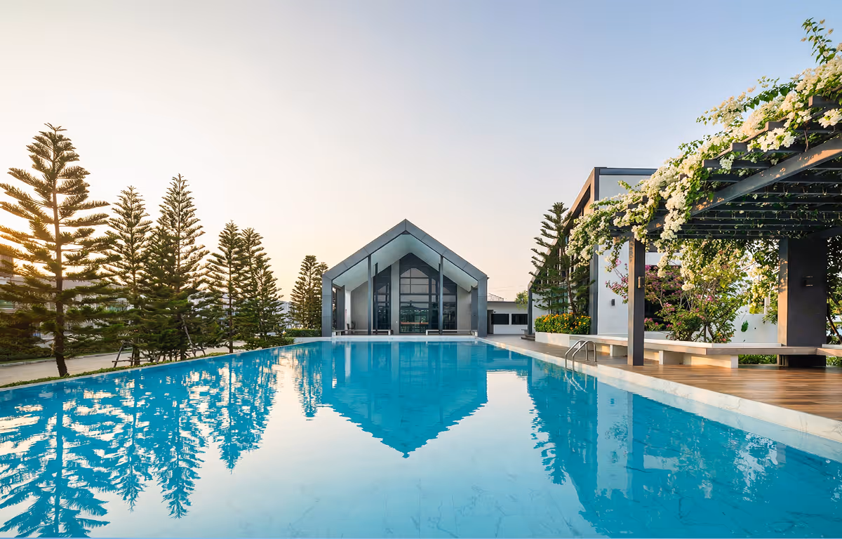 SWIMMING POOL สระว่ายน้ำระบบเกลือแยกสระเด็กสระผู้ใหญ่