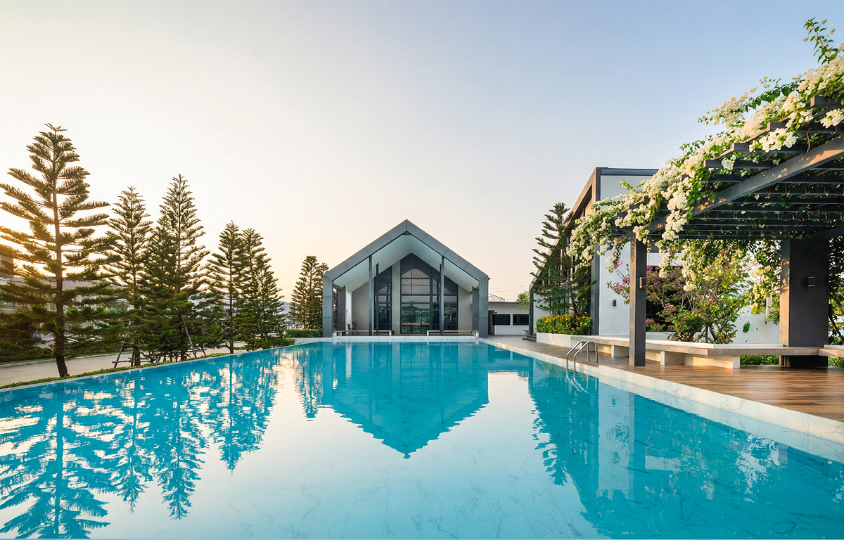 SWIMMING POOL สระว่ายน้ำระบบเกลือแยกสระเด็กสระผู้ใหญ่